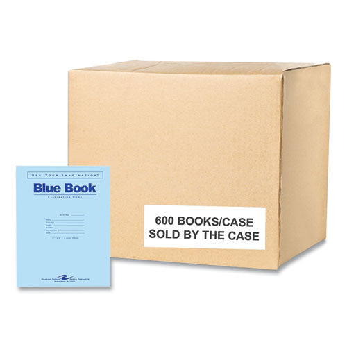 Examination Blue Book, Wide/legal Rule, Blue Cover, (4) 8.5 X 11 Sheets, 600/carton