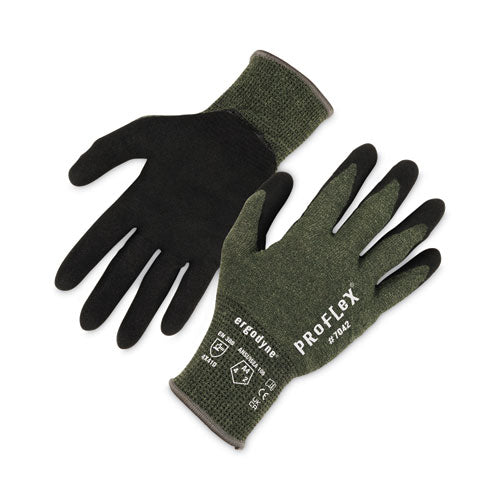 Proflex 7042 Ansi A4 Nitrile-coated Cr Gloves, Green, Medium, Pair