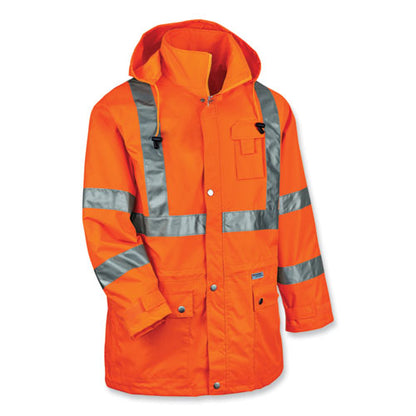 Glowear 8365 Class 3 Hi-vis Rain Jacket, Polyester, 5x-large, Orange