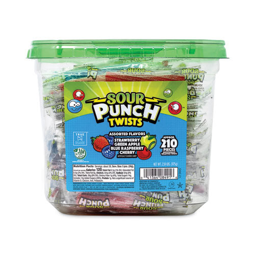 Twists, Variety, 2.59 Lb Tub, Approx. 210 Pieces