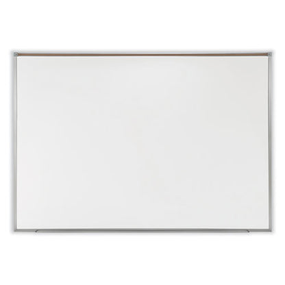 Proma Magnetic Porcelain Projection Whiteboard With Aluminum Frame, 48.5" X 36.5", White Surface, Satin Aluminum Frame