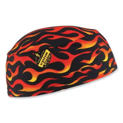 Chill-its 6630 High-performance Terry Cloth Skull Cap, Polyester, One Size Fits Most, Flames