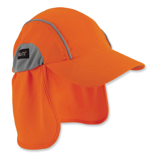 Chill-its 6650 High-performance Hat Plus Neck Shade, Polyester, One Size Fits Most, Orange