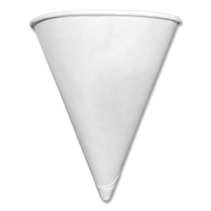 Paper Cone Cups, 3.2 Oz, White, 5,000/carton