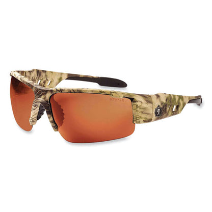 Skullerz Dagr Safety Glasses, Kryptek Highlander Nylon Impact Frame, Polarized Copper Polycarbonate Lens