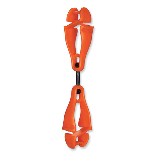 Squids 3420 Dual Clip Swivel Glove Clip Holder, 1 X 0.6 X 5.5, Acetal Copolymer, Orange