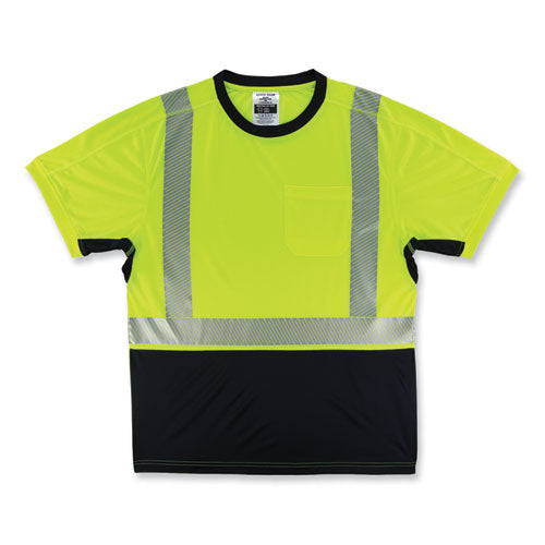 Glowear 8283bk Class 2 Lightweight Performance Hi-vis T-shirt, Polyester, 5x-large, Lime