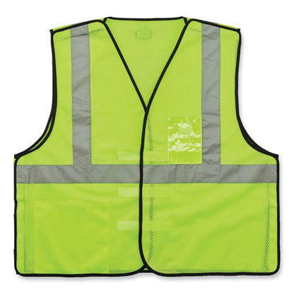 Glowear 8216ba Class 2 Breakaway Mesh Id Holder Vest, Polyester, 2x-large/3x-large, Lime