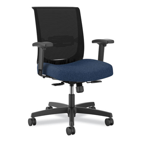 Convergence Mid-back Task Chair, Supports Up To 275 Lb, 16.5" To 21" Seat Height, Navy Seat, Black Back, Black Frame