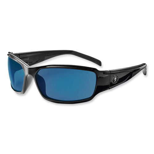 Skullerz Thor Safety Glasses, Black Nylon Impact Frame, Blue Mirror Polycarbonate Lens