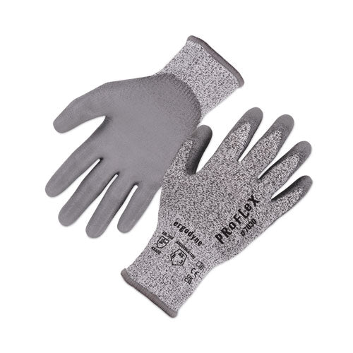 Proflex 7030 Ansi A3 Pu Coated Cr Gloves, Gray, X-large, Pair