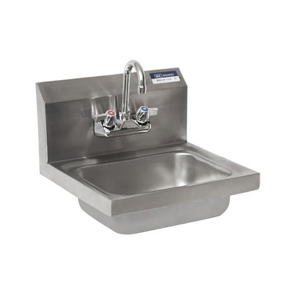 Stainless Steel Hand Sink With Faucet, 14" L X 10" W X 5" D