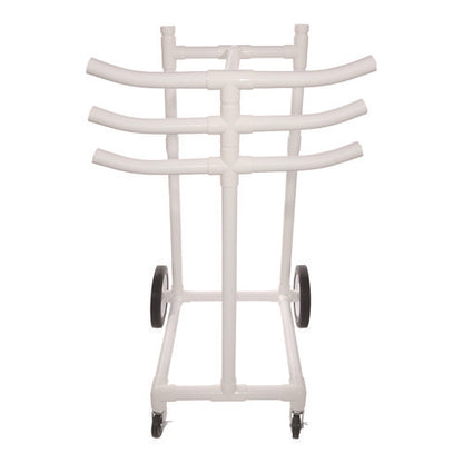 Hoop Storage Rack, Plastic, 176 Lb Capacity, 26 X 22 X 49, White