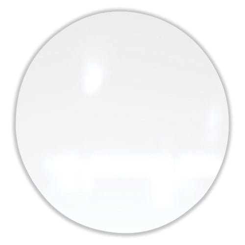 Coda Low Profile Circular Non-magnetic Glassboard, 24" X 24", White Surface