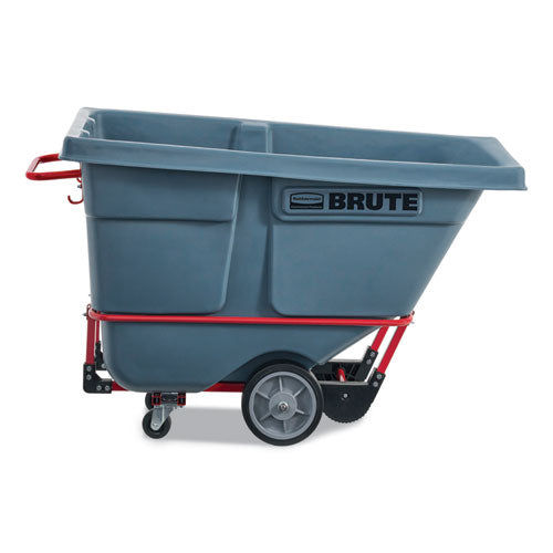 Brute Duratilt Frame Tilt Truck, Heavy Duty, 0.5 Cu Yd, 1,400 Lb Capacity, Rotomolded Resin/leakproof Polyethylene, Gray