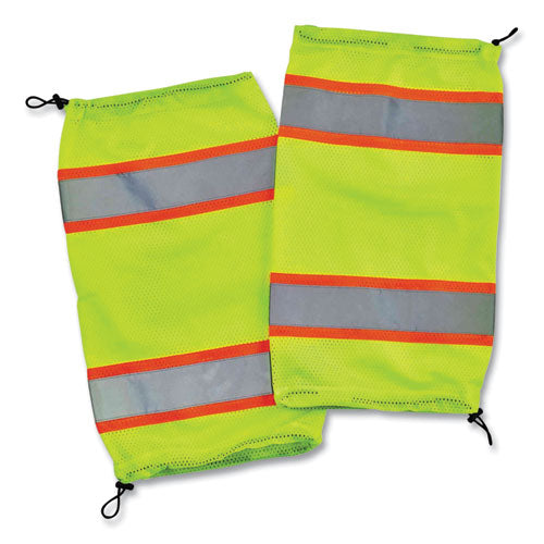 Glowear 8009 Class E Two-tone Mesh Leg Gaiters, One Size Fits Most, Lime