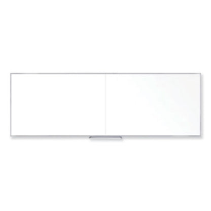 Non-magnetic Whiteboard With Aluminum Frame, 144.63" X 48.47", White Surface, Satin Aluminum Frame