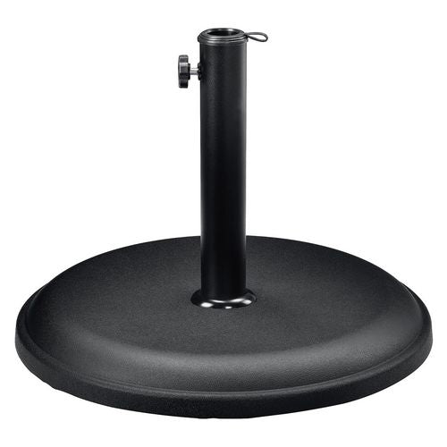 Umbrella Base, Round, Concrete, 33 Lb Capacity, 18 X 18 X 13.5, Black