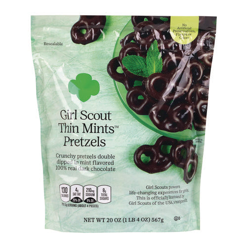 Thin Mints Pretzels, Mint Chocolate, 20 Oz Bag