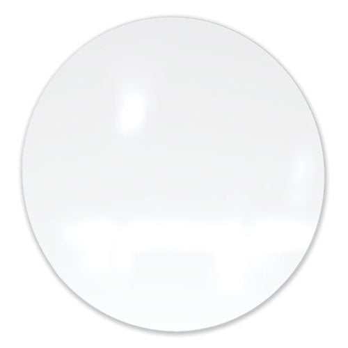 Coda Low Profile Circular Magnetic Glassboard, 24" X 24", White Surface