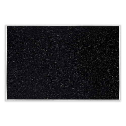 Aluminum-frame Recycled Rubber Bulletin Boards, 96.5" X 48.5", Confetti Surface, Satin Aluminum Frame