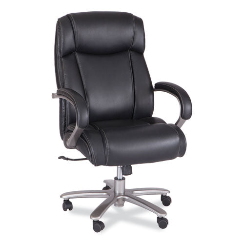 Lineage Big And Tall High Back Task Chair, Supports Up To 500 Lb, 20.5" To 24.25" Seat Height, Black Seat, Chrome Base