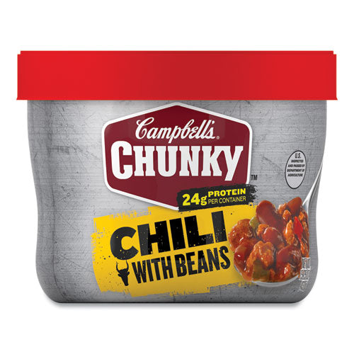 Chunky Chili With Beans, 15.25 Oz Bowl, 8/carton