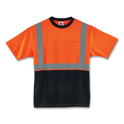 Glowear 8289bk Class 2 Hi-vis T-shirt With Black Bottom, Large, Orange