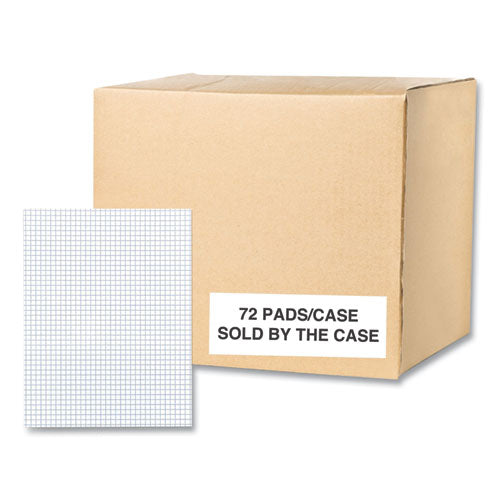 Gummed Pad, 4 Sq/in Quadrille Rule, 50 White 8.5 X 11 Sheets, 72/carton