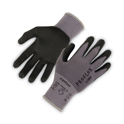 Proflex 7000 Nitrile-coated Gloves Microfoam Palm, Gray, X-large, Pair