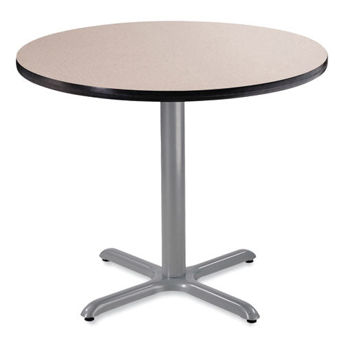 Cafe Table, 36" Diameter X 30h, Round Top/x-base, Gray Nebula Top, Gray Base