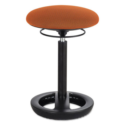 Twixt Desk Height Ergonomic Stool, Supports Up To 250 Lb, 22.5" Seat Height, Orange Seat, Black Base