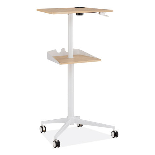 Vum Mobile Workstation, 25.25" X 19.75" X 35.5" To 47.75", Natural/white