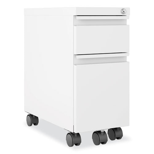 Zip Mobile Pedestal File, 2-drawer: Box/file, Legal/letter, White, 10 X 19.88 X 21.75