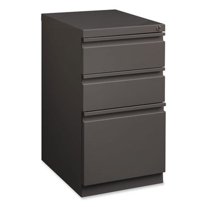 Full-width Pull 20 Deep Mobile Pedestal File, 3-drawer: Box/box/file, Letter, Medium Tone, 15x19.88x27.75