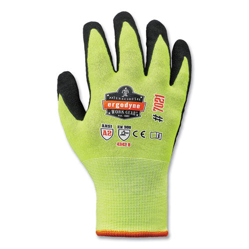 Proflex 7021-case Hi-vis Nitrile Coated Cr Gloves, Lime, 2x-large, 144 Pairs/carton