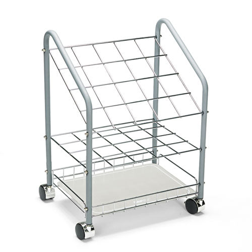 Wire Roll/files, 20 Compartments, 18w X 12.75d X 24.5h, Gray