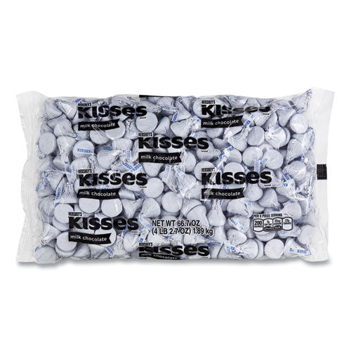 Kisses, Milk Chocolate, White Wrappers, 66.7 Oz Bag