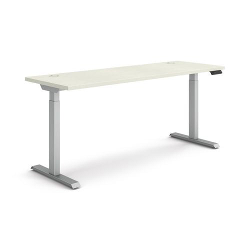 Coordinate Height Adjustable Desk Bundle 2-stage, 70" X 22" X 27.75" To 47", Silver Mesh\silver