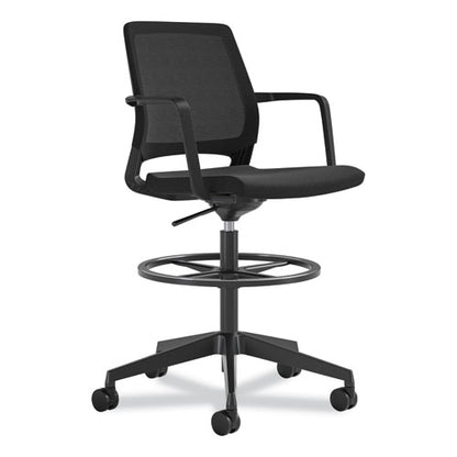 Medina Extended-height Chair, Supports Up To 275 Lb, 23" To 33" Seat Height, Black Seat, Black Back, Black Base