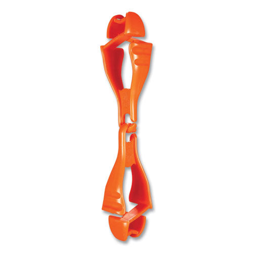 Squids 3400 Glove Clip Holder With Dual Clips, 1 X 1 X 6.5, Acetal Copolymer, Orange, 100/carton