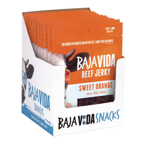 Beef Jerky Sweet Orange Snack Pack, Sweet Orange, 1 Oz Packet, 12/carton