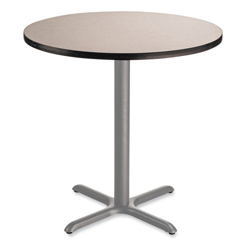 Cafe Table, 36" Diameter X 36h, Round Top/x-base, Gray Nebula Top, Gray Base