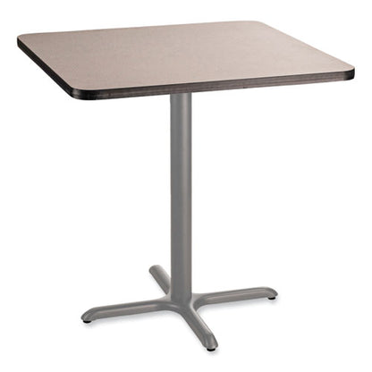 Cafe Table, 36w X 36d X 36h, Square Top/x-base, Gray Nebula Top, Gray Base