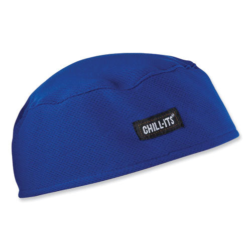 Chill-its 6630 High-performance Terry Cloth Skull Cap, Polyester, One Size Fits Most, Blue