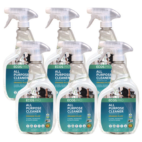 Orange Plus All-purpose Cleaner And Degreaser, Citrus Scent, 32 Oz Spray Bottle, 6/carton