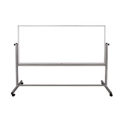 Mobile Magnetic Whiteboard, 96" X 40", White Surface, Silver Aluminum Frame