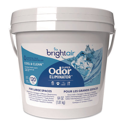 Super Odor Eliminator Gel For Large Spaces, Cool And Clean, 64 Oz Tub