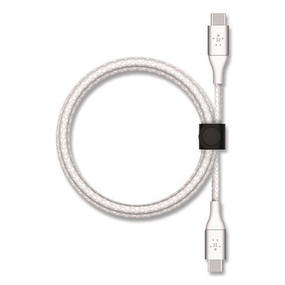 Boost Charge Braided Usb-c To Usb-c Cable, 6.6 Ft, White