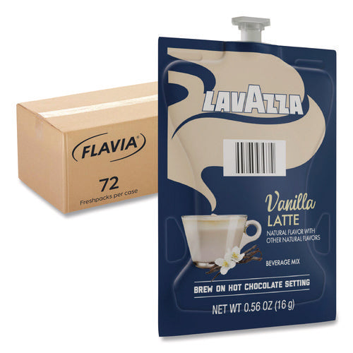 Lavazza Vanilla Latte, Vanilla, 0.56 Oz Pouch, 72/carton